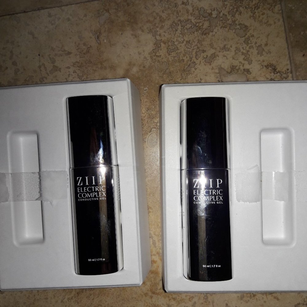 Set of 2 Ziip Electric Complex Conductive Gels new & un-used microcurrent serum